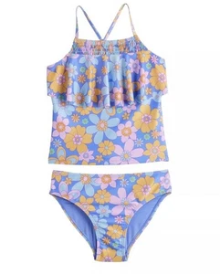 Girls Kohls SO® Flounce Tankini Top & Bottoms Swimsuit Set 7/8 - Picture 1 of 8