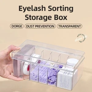 Transparent Eyelash Extension Tweezer Case Cosmetic Makeup Tools Storage Box - Picture 1 of 6
