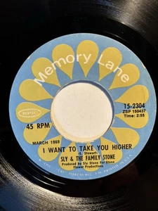 Sly & The Family Stone "I Want To Take You Higher" Epic 7" 45 REISSUE VG++ - Bild 1 von 4