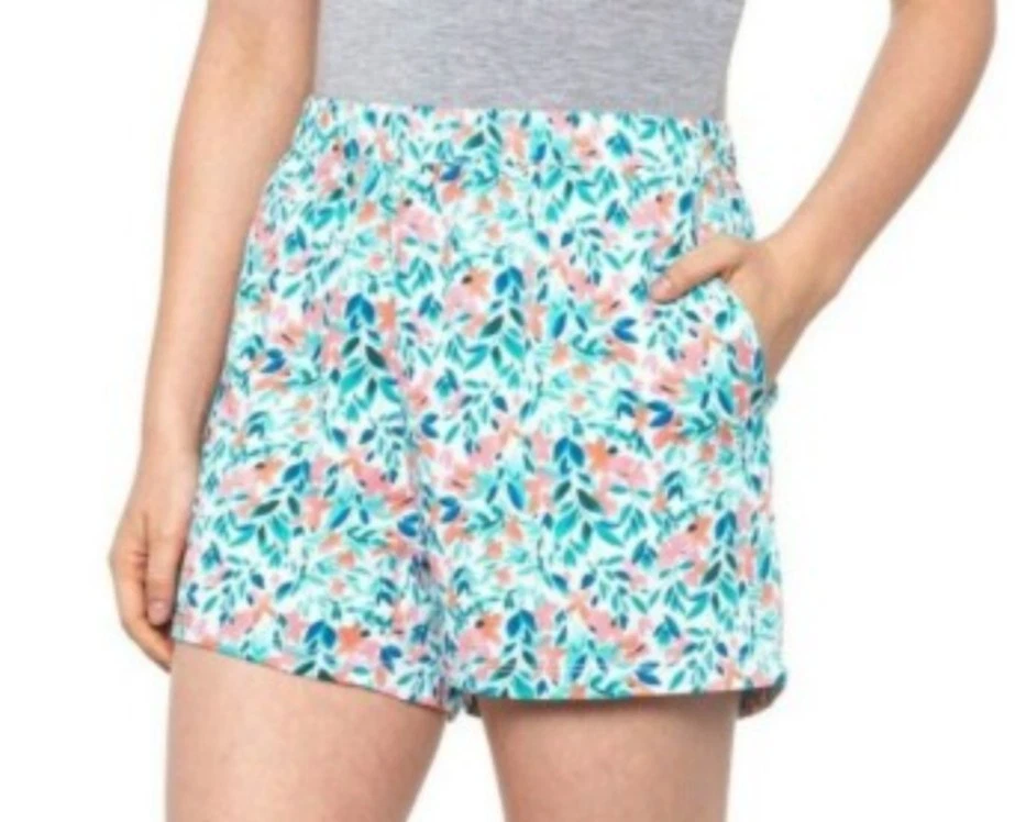 Шорты Caribbean Joe с высокой талией и цветочным принтом, размер 16 - Изображение 1 из 4