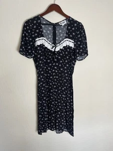 Rouje Paris Adelina Black Bouquet Floral Print Sweetheart Dress Size 40 / US 10 - Bild 1 von 19