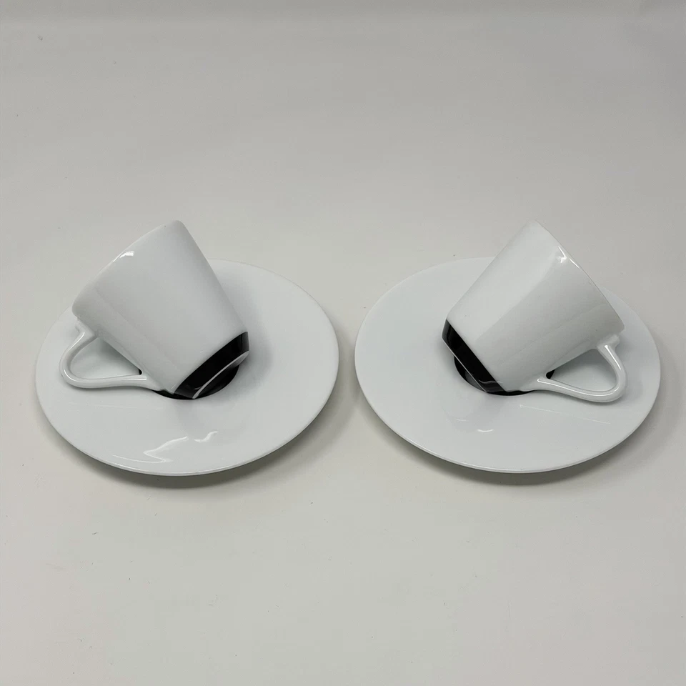 Juego de 2 tazas y platillos de espresso Nespresso Ritual Andree Putman Demitasse WH/NEGRO Foto 1 de 4