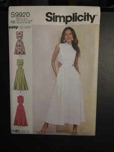 Simplicity Muster S9920 Misses’ Kleid mit Ausschnitt & Längenvariationen 6-14 - Bild 1 von 3