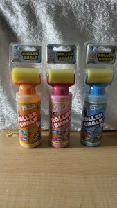 🆕3- Chalk Roller With Stencils  3 Pack Creative Fun Orange, Pink, And Blue - Picture 1 of 5