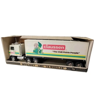 Vintage Nylint Pressed Steel 18 Wheeler Semi Truck, Claussen Pickles 1990 21" - Image 1 of 4