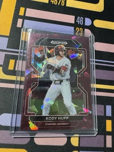 2022 Prizm Draft Picks Base Burgundy Cracked Ice #PDP206 Kody Huff /23 - Picture 1 of 2