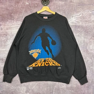 Suéter De Colección New York Knicks Para Hombre Negro L Sombra NBA Gráfico Sudadera Años 90 2984 Foto 1 de 4