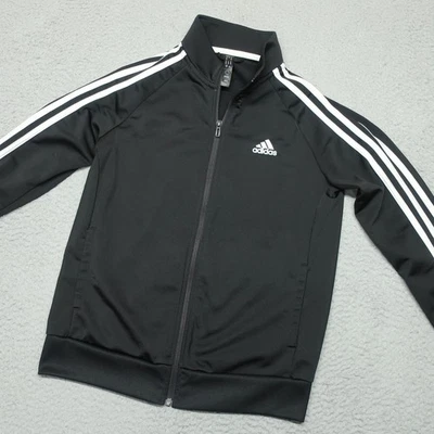 Chaqueta Adidas Activewear Mujer Talla M Negra Blanca Cremallera Completa Manga Larga Rayas Foto 1 de 4