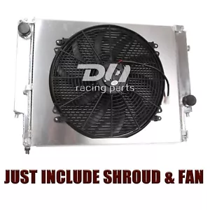 Shroud+ Fan for 92-1999 BMW E36 M3/Z3 /325TD /320 323 328 Aluminum Radiator - Foto 1 di 2