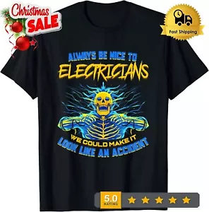 NEW Electrician Funny Gift for Electrical Engineer Electricity Tee T-Shirt S - Picture 1 of 6