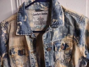 Giacca Denim confort 100% cotone blu mimetico taglia L per giovani - Foto 1 di 9