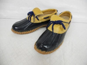 Chris Craft Women's Duck Boat Gum Sole Shoes Black & Tan US Size 7 - NO INSERTS - Picture 1 of 12