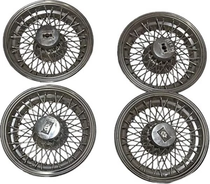 1981-1984 Oldsmobile Ninety-Eight Wire Wheel Covers Set Genuine OEM Replacement - Picture 1 of 7