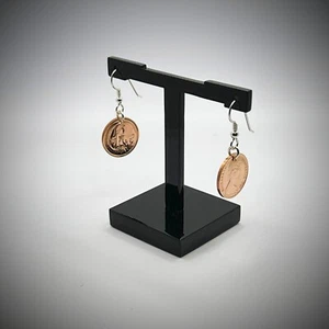 Australian 1 Cent: Dangle Earrings - Choose The Year 1966-1990 - Picture 1 of 4