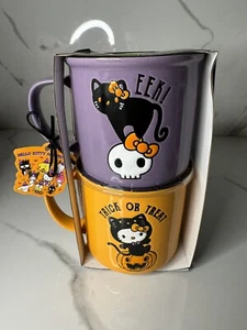 Hello Kitty And Friends Halloween Black Cat Mug Cup Set 2 Pack Sanrio 2024 - Picture 1 of 4