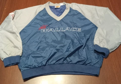 Rusty Wallace Men's Pullover Windbreaker Jacket Large Blue Cover
