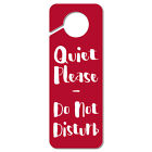 Quiet Please Do Not Disturb Plastic Door Knob Hanger Sign