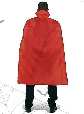 Mantello con Colletto Rosso Adulto 140 cm Taglia UNICA - Immagine 1 di 1