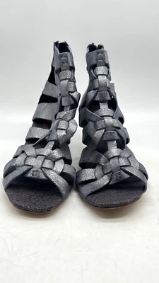 NUEVO Sandalias de tacón alto Seven 7 For All Mankind para mujer talla 7 M en plata Foto 1 de 4