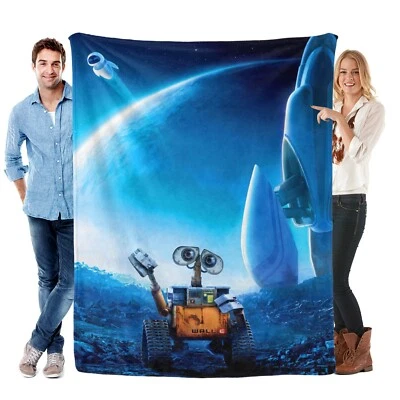 Wall E and Eve Blanket Soft Bed Sofa Couch Throw Cozy Lightweight Birthday Gift - Image 1 of 4