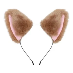 BAOBAO Women Girl Cat Fox Long Fur Ears Headband Party Cosplay Costume Hairband - Picture 1 of 4
