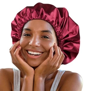 Wash Shower Cap Waterproof Bonnet for Long Braids Dreadlocks Large, Red Wine - Picture 1 of 7