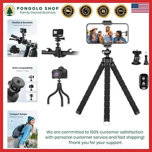 Compact and Lightweight Phone Tripod with Wireless Remote - Ideal for Selfies - Picture 1 of 8