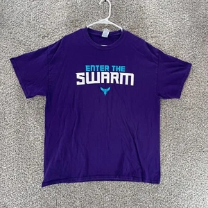 Charlotte Hornets Shirt Mens Extra Large Purple 2016 Playoffs Game Giveaway Logo - Picture 1 of 13