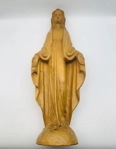 Madonna betend Holzschnitzerei hell Südtirol Handarbeit Heiligenfigur 39cm CS - Bild 1 von 6