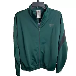 Reebok Men's Identity Vector Zip-Front Track Jacket - Green Size L - Picture 1 of 7