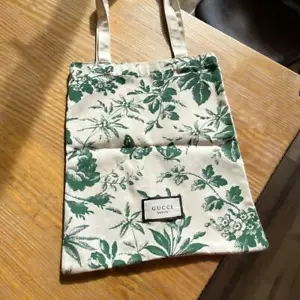 Gucci Neuheit Tragetasche Grün 35 x 30cm Kosmetik Kaufen Neuheit Baumwolle Blume - Bild 1 von 6