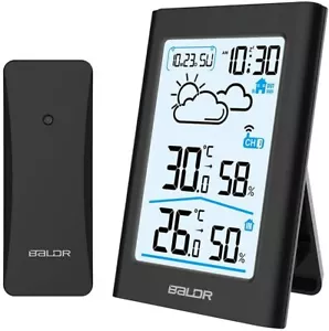 BALDR Indoor Outdoor Thermometer Wireless Weather Station Temperature Monitor - Picture 1 of 8