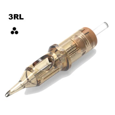 CHUSE 20 Stck/Box Tattoo Nadeln 3RL Nadel Tattoo Cartridge Round Liner Shader 0.35mm