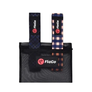 FlaGo Fitness Set of 2 Fabric Long Powerbands – 2 Resistance Levels - Picture 1 of 6