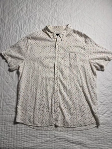 Rails Mens Button-Up Shirt White Carson Daisy Chain Short Sleeve Collared 2XL - Picture 1 of 9