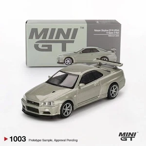 Mini GT 1003 Nissan Skyline GT-R (R34) V-Spec II Nur Millenium Jade RHD 1/64 - Picture 1 of 4