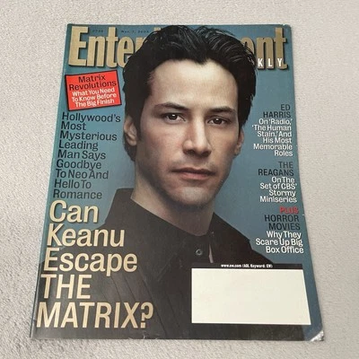 Entertainment Weekly November 7, 2003 Keanu Reeves Matrix Blank Label - Image 1 of 4