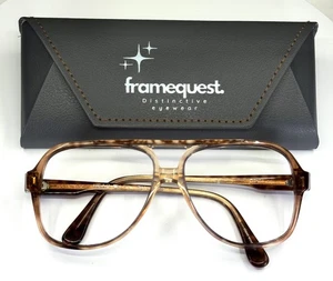 VTG HEAD FLEX 741 AMBER Unisex Tortoise Brown Aviator Eyeglasses FRAMES ONLY - Picture 1 of 7