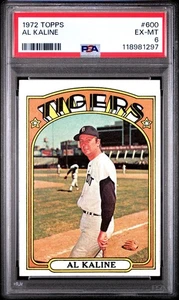 1972 Topps Baseball Al Kaline #600 PSA 6 - Bild 1 von 2