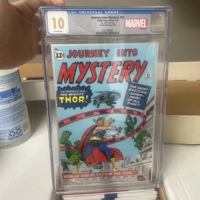 Journey into Mystery 83 1 OZ. SILVER FOIL SHEET CGC 10 plus Original Packaging - Image 1 of 4