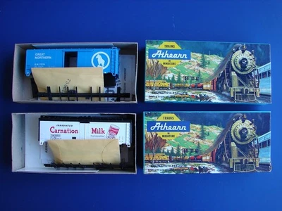 HO Athearn Blue Box 1204 & 1611 40' Box Car Grand Trunk Western Carnation Milk - Image 1 of 4