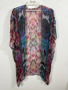 Plumero Kimono Soft Surroundings Mujer Pequeño Mediano Transparente Ikat 3EJ72 - Imagen 1 de 14