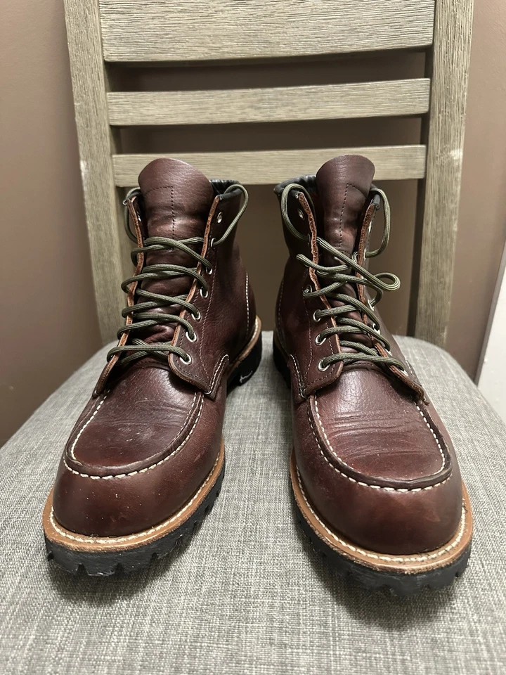 Red Wing Shoes Moc Toe Heritage Roughneck 8146 Briar Oil Slick. 11.5D - Image 1 of 4