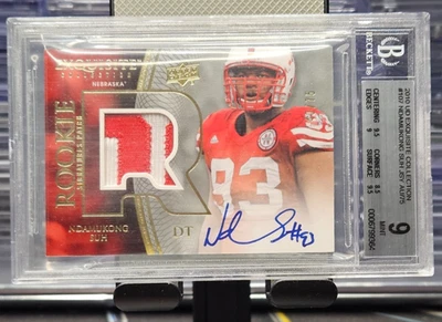 2008 Exquisite Rookie Signatures Patch Auto Ndamukong Suh #/75 BGS 9/Auto 10🔥 - Image 1 of 2