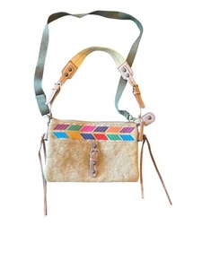 Bolso Bandolera Lucky Brand Lona Multicolor Detalle Bordado Correa para el Hombro - Imagen 1 de 7