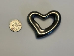 Impresionante TIFFANY & Co PERETTI Italia Plata Esterlina Corazón Abierto Hebilla de Cinturón - Imagen 1 de 7
