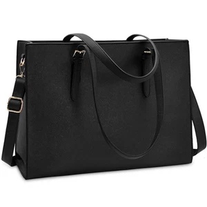Laptoptasche für Frauen Wasserdichte leichte Leder-15,6-Zoll-Computer-Tragetasche - Bild 1 von 7