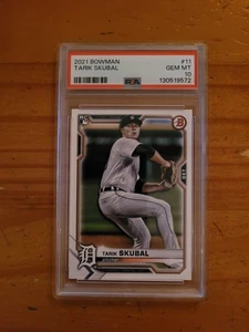 Tarjeta de novato Bowman #11 2021 Tarik Skubal PSA 10 gemas como nueva - Imagen 1 de 1