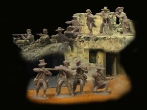 Paragon PS014 "Alamo Defenders #2 (GRAY/TAN)" 54mm Western Plastic Toy Soldiers - Picture 1 of 4