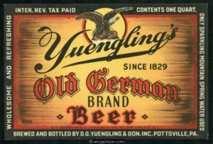 Yuenglings altes deutsches Markenbier. 1 Quart. IRTP. Neuwertig, sehr schön - Bild 1 von 1